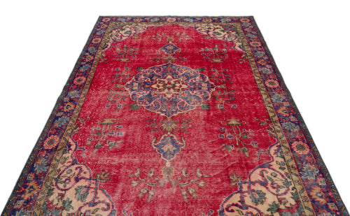 Atina Red Classic Wool Handmade Area Rug 5'8" x 9'8"