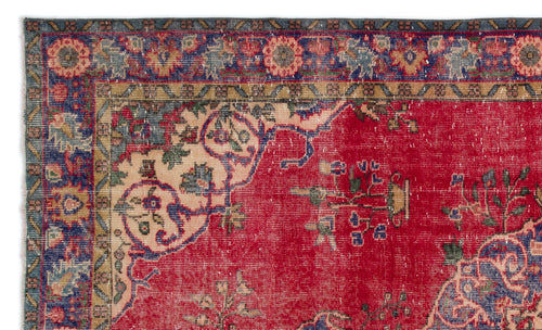 Atina Red Classic Wool Handmade Area Rug 5'8" x 9'8"