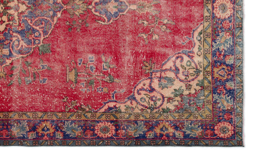 Atina Red Classic Wool Handmade Area Rug 5'8" x 9'8"