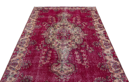 Atina Red Vintage Wool Handmade Area Rug 5'0" x 8'3"