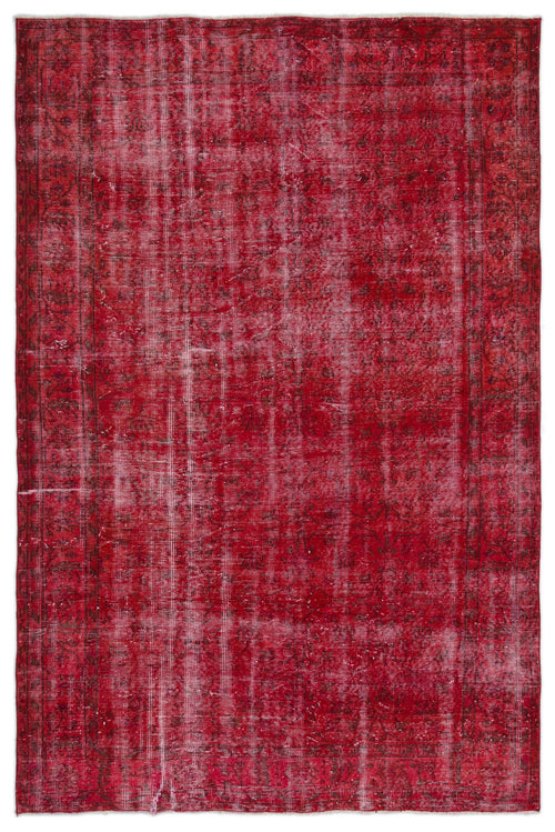 Atina Red Vintage Wool Handmade Area Rug 6'0" x 9'2"