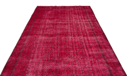 Atina Red Vintage Wool Handmade Area Rug 5'11" x 9'9"
