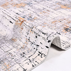 Macie Grey Modern Viscose Machine Made Area Rug