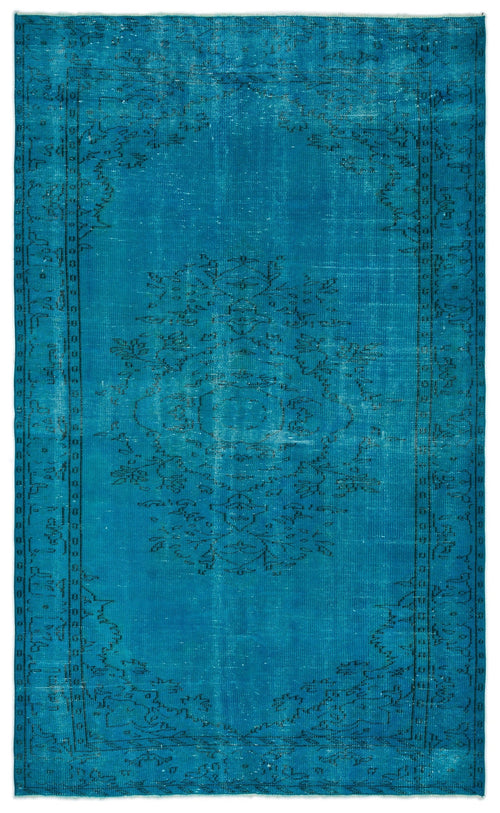 Atina Turquoise Vintage Wool Handmade Area Rug 5'9" x 9'4"