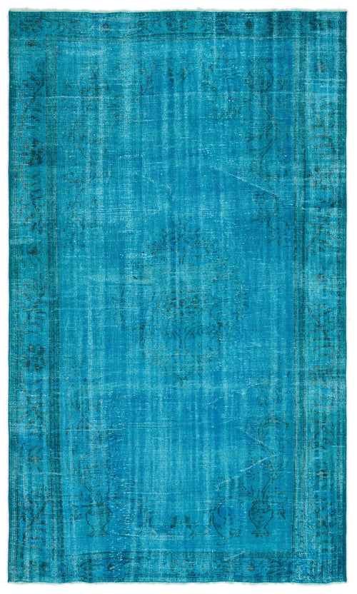 Atina Turquoise Vintage Wool Handmade Area Rug 5'11" x 10'1"