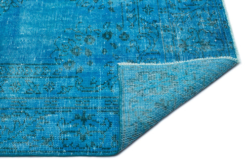 Atina Turquoise Vintage Wool Handmade Area Rug 6'1" x 9'2"