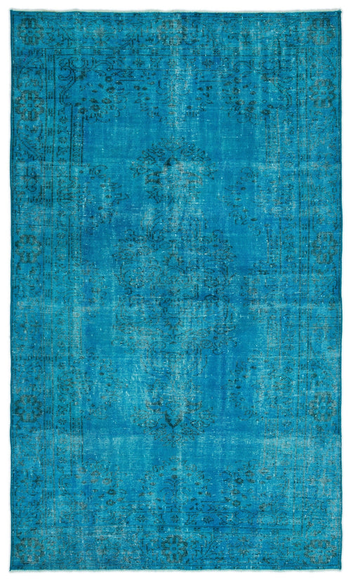 Atina Turquoise Vintage Wool Handmade Area Rug 6'1" x 9'2"