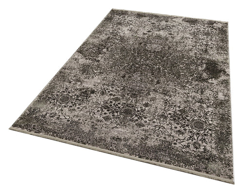Machine Made Area Rug - Green Classic Overdyed High Low Textured Carpet