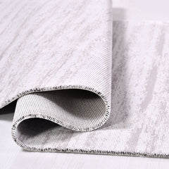 Karsyn White Striped Machine Made Area Rug