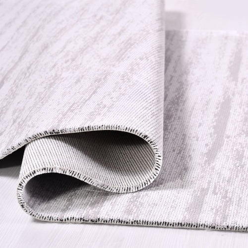 Karsyn White Striped Machine Made Area Rug