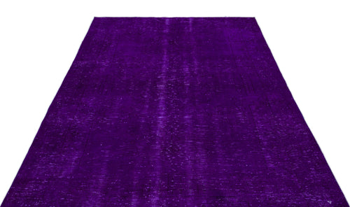 Atina Purple Vintage Wool Handmade Area Rug 5'9" x 9'1"