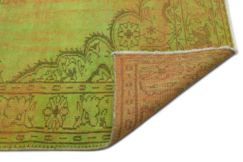 Atina Green Vintage Wool Handmade Area Rug 6'0" x 8'5"