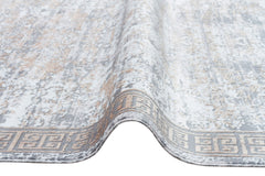 Machine Made Area Rug – Beige Classic Woven Carpet With Soft Texture