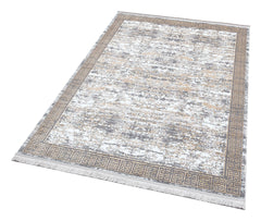 Machine Made Area Rug – Beige Classic Woven Carpet With Soft Texture