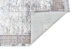 Machine Made Area Rug – Beige Classic Woven Carpet With Soft Texture