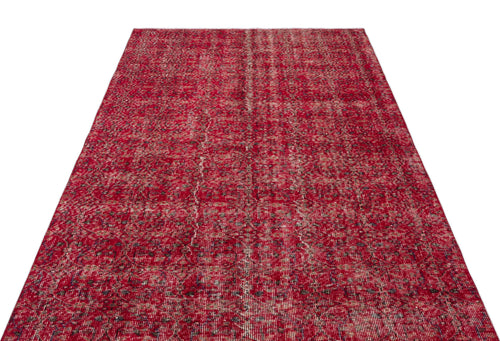 Atina Red Vintage Wool Handmade Area Rug 5'5" x 8'5"