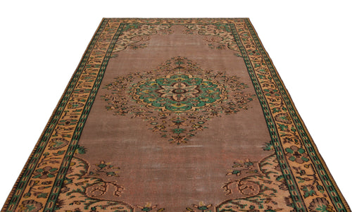 Atina Brown Vintage Wool Handmade Area Rug 5'11" x 10'4"