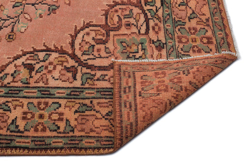 Atina Orange Vintage Wool Handmade Area Rug 6'3" x 9'3"