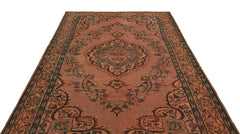 Atina Orange Vintage Wool Handmade Area Rug 6'3" x 9'3"
