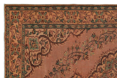 Atina Orange Vintage Wool Handmade Area Rug 6'3" x 9'3"