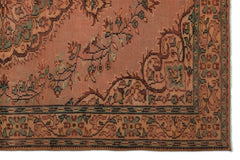 Atina Orange Vintage Wool Handmade Area Rug 6'3" x 9'3"