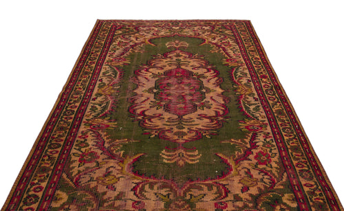 Atina Red Vintage Wool Handmade Area Rug 4'10" x 9'1"