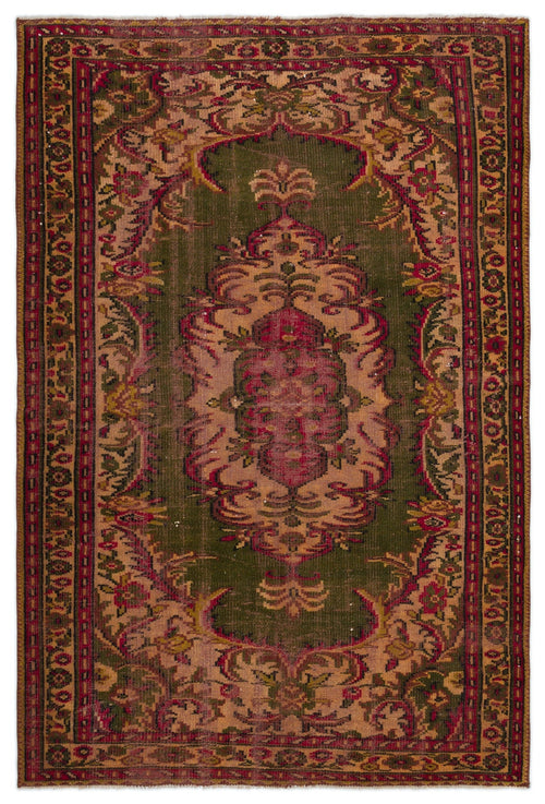 Atina Red Vintage Wool Handmade Area Rug 4'10" x 9'1"