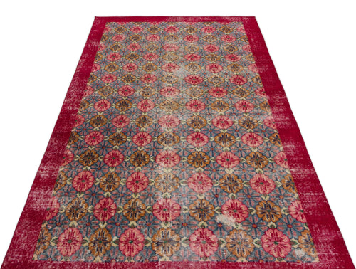 Atina Red Vintage Wool Handmade Area Rug 4'6" x 8'4"