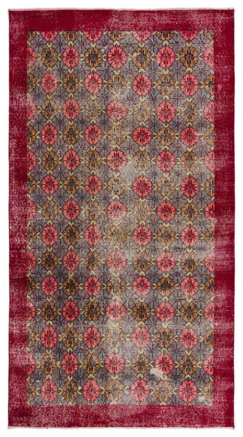 Atina Red Vintage Wool Handmade Area Rug 4'6" x 8'4"