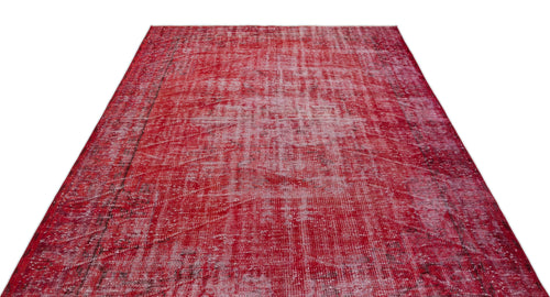 Atina Red Vintage Wool Handmade Area Rug 6'5" x 8'0"