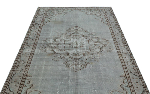 Atina Grey Vintage Wool Handmade Area Rug 5'4" x 9'8"