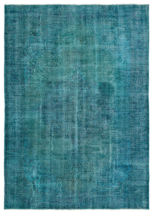 Atina Turquoise Vintage Wool Handmade Area Rug 7'2" x 10'2"