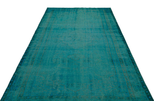 Atina 18406 Turquoise Vintage Wool Handmade Area Rug 5'4" x 8'4"