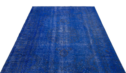 Atina Blue Vintage Wool Handmade Area Rug 5'8" x 9'2"