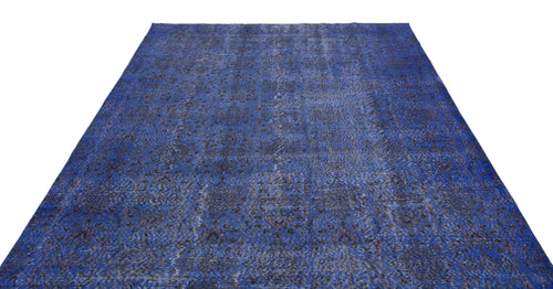 Atina Blue Vintage Wool Handmade Area Rug 6'10" x 9'7"