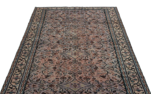 Atina Brown Vintage Wool Handmade Area Rug 4'8" x 7'7"