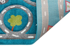 Lauterach Blue Figured Kids Rug