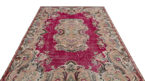 Atina Red Vintage Wool Handmade Area Rug 6'2" x 9'7"