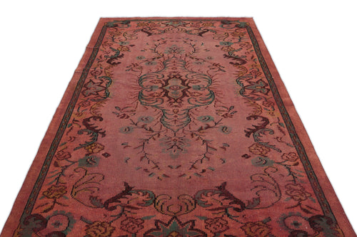 Atina Red Vintage Wool Handmade Area Rug 5'3" x 8'11"