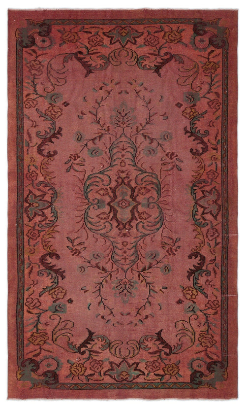 Atina Red Vintage Wool Handmade Area Rug 5'3" x 8'11"
