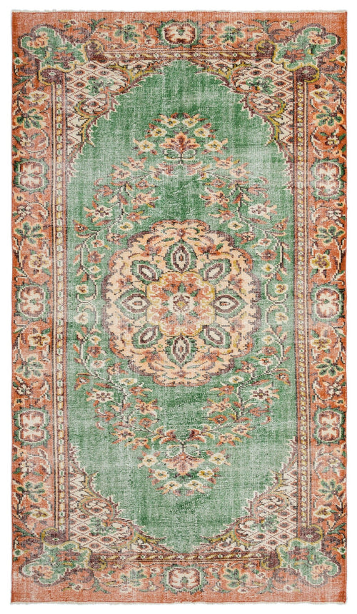 Atina Cream Vintage Wool Handmade Area Rug 5'6" x 9'7"