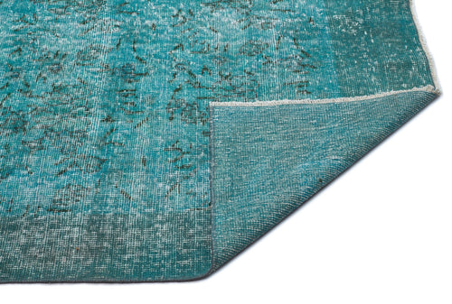 Atina Turquoise Vintage Wool Handmade Area Rug 6'11" x 10'1"