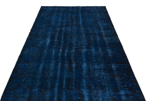 Atina Blue Vintage Wool Handmade Area Rug 5'7" x 8'4"