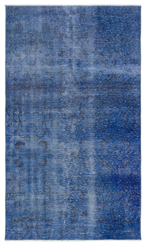 Atina Blue Vintage Wool Handmade Area Rug 4'7" x 7'9"