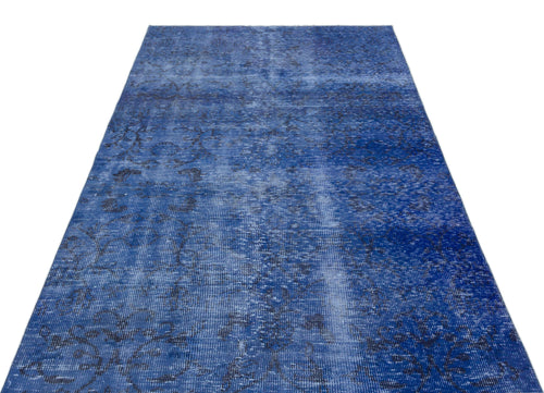 Atina Blue Vintage Wool Handmade Area Rug 4'7" x 7'9"