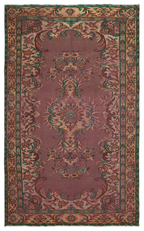 Atina Red Vintage Wool Handmade Area Rug 4'11" x 9'1"