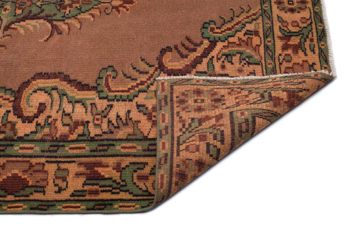 Atina Brown Classic Wool Handmade Area Rug 5'1" x 8'6"