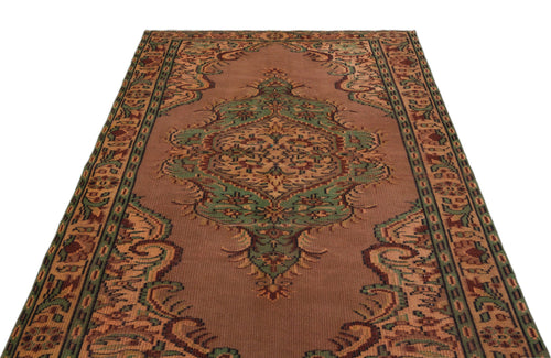 Atina Brown Classic Wool Handmade Area Rug 5'1" x 8'6"