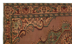 Atina Brown Classic Wool Handmade Area Rug 5'1" x 8'6"