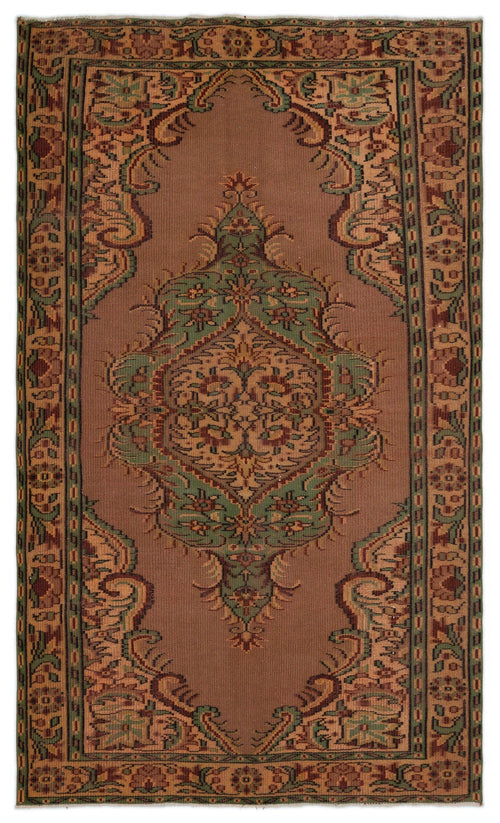 Atina Brown Classic Wool Handmade Area Rug 5'1" x 8'6"